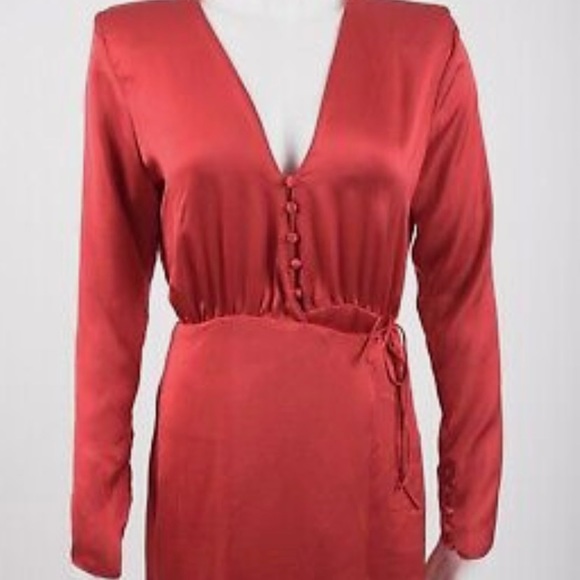 Satin wrap dress - Picture 2 of 2